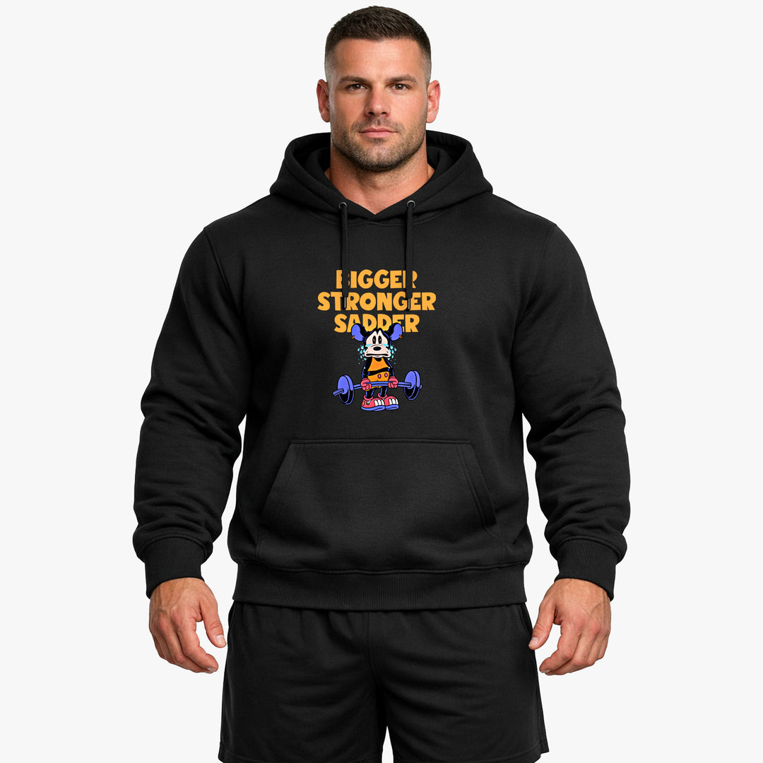 Grotere, sterkere, droevigere hoodie