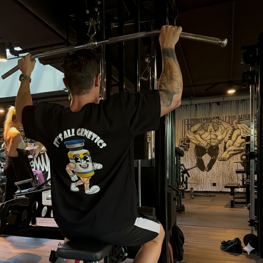 It´s all genetics (Backprint) Oversized Shirt