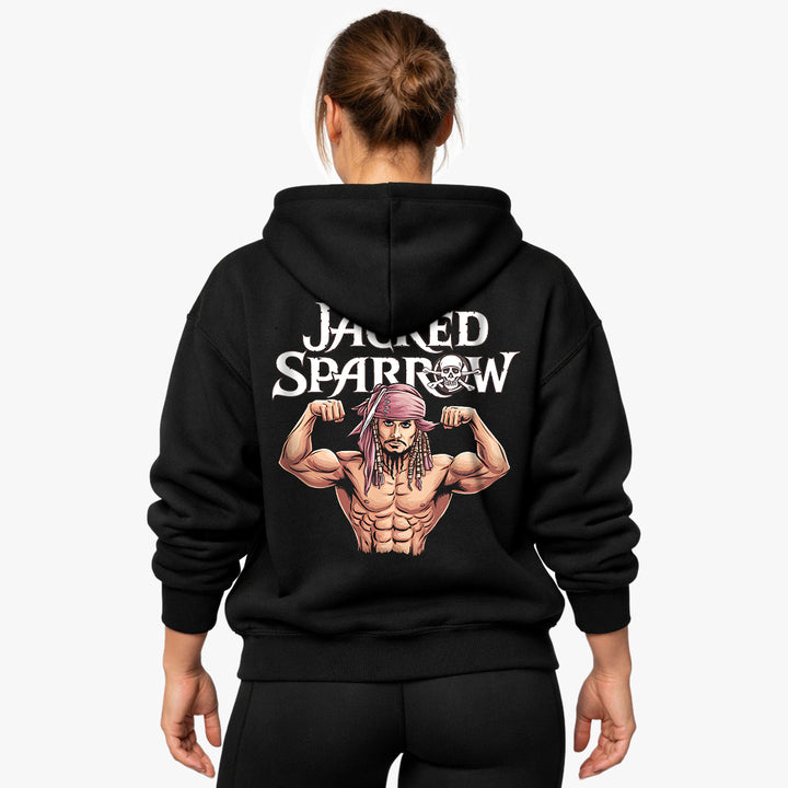 Jacked sparrow oversized hoodie (opdruk op de achterkant).