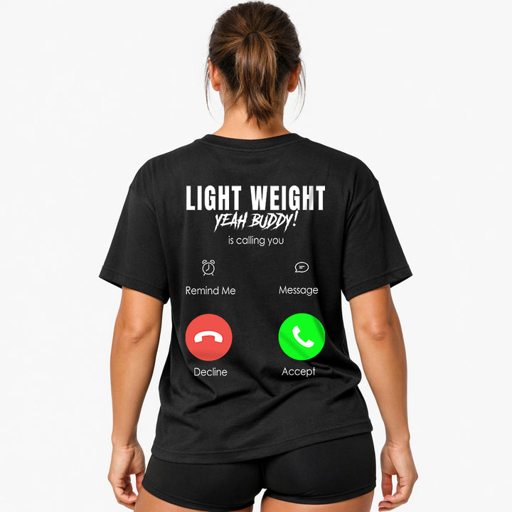 Light weight calling (backprint) Oversized Shirt
