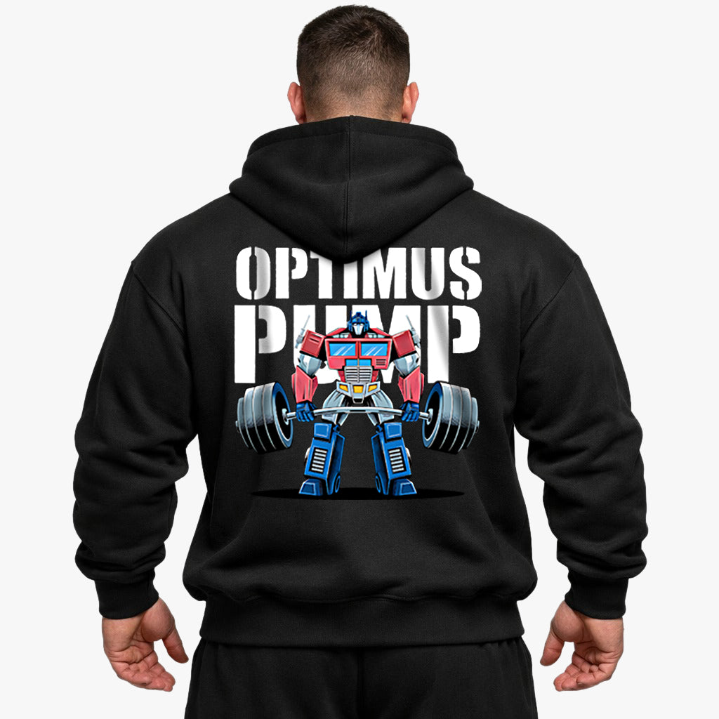 Sweat à capuche surdimensionné Optimus Pump (impression au dos)